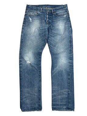 Denim & Supply Ralph Lauren Mens Distressed Straight Leg Jeans 34x34 (31 Inseam)